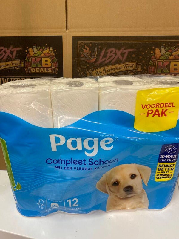 Page Compleet schoon toiletpapier voordeelpak 12 rollen