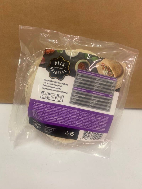 Pita broodjes 6 stuks totaal 400gr