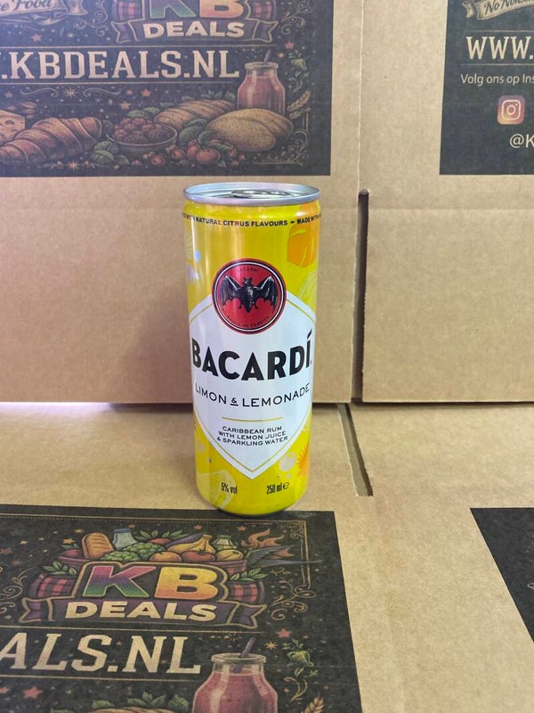 Bacardi limon & lemonade // incl statiegeld 250ml