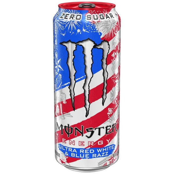 Monster energy ultra red, White and Blue razz // LIMITED EDITION