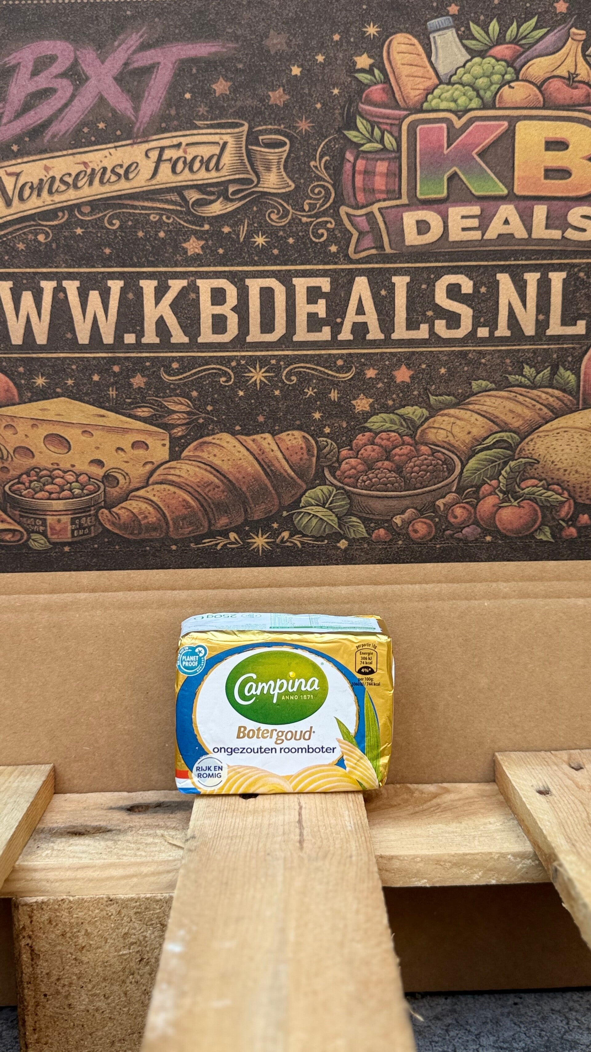 Campina Botergoud ongezouten roomboter
