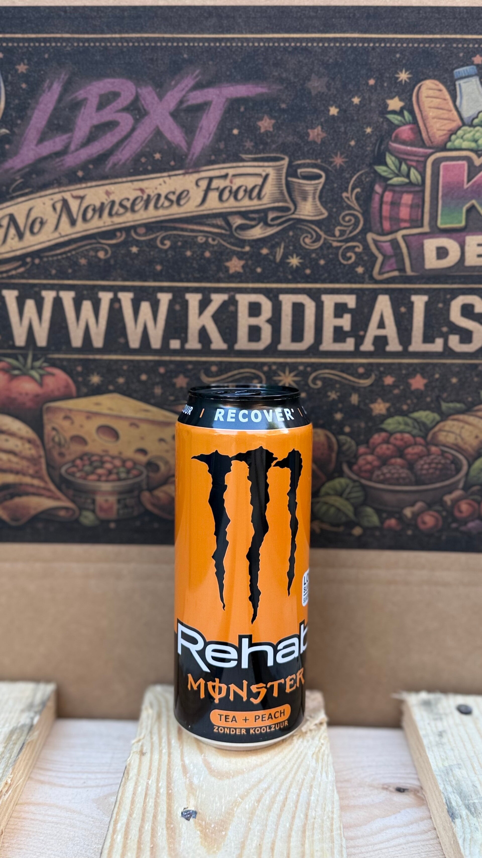 Rehab monster tea+peach // INCL STATIEGELD