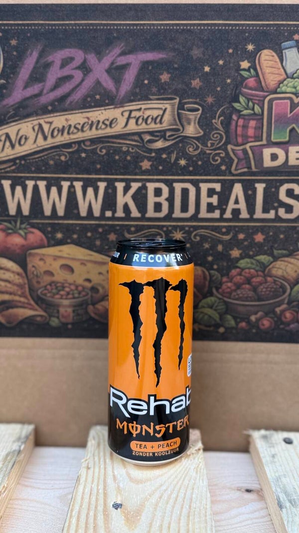 Rehab monster tea+peach // INCL STATIEGELD