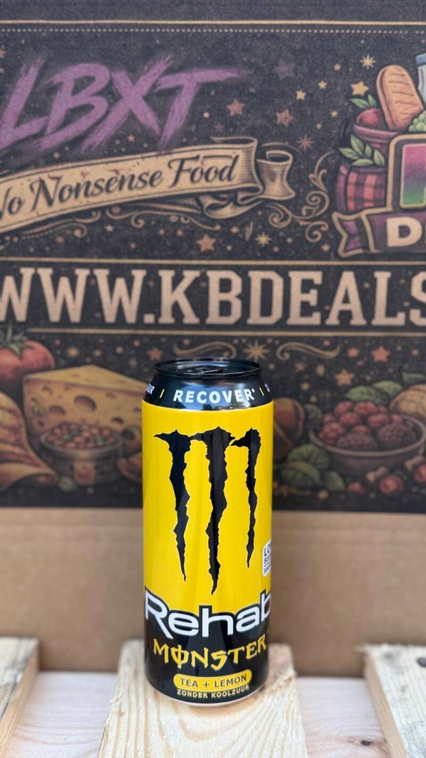 Rehab monster tea+lemon // INCL STATIEGELD