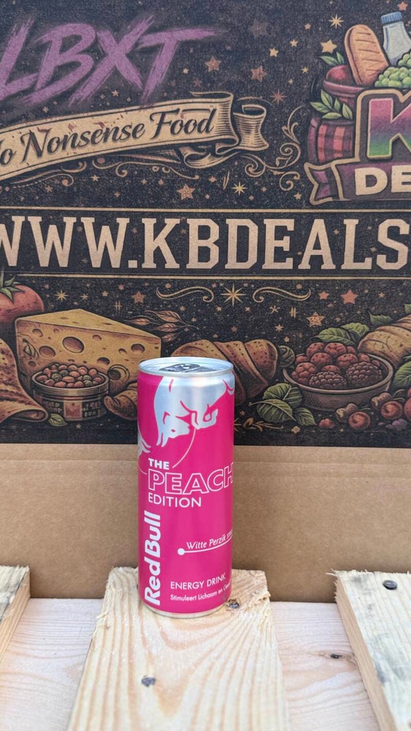 Red Bull: peach witte perzik smaak 250ml [inclusief statiegeld]