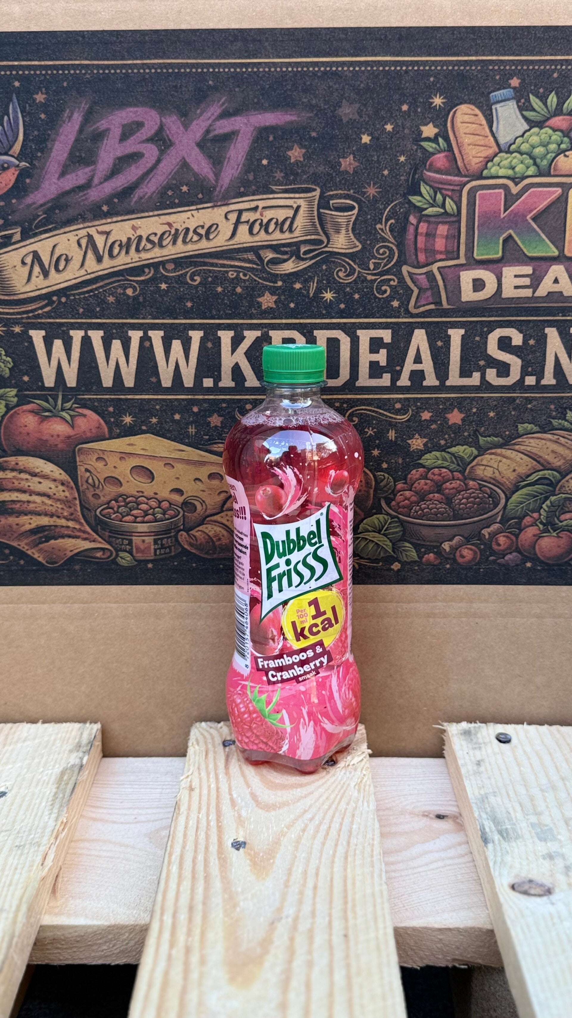 Dubbel fris framboos & cranberry fles 500 ml // incl statiegeld