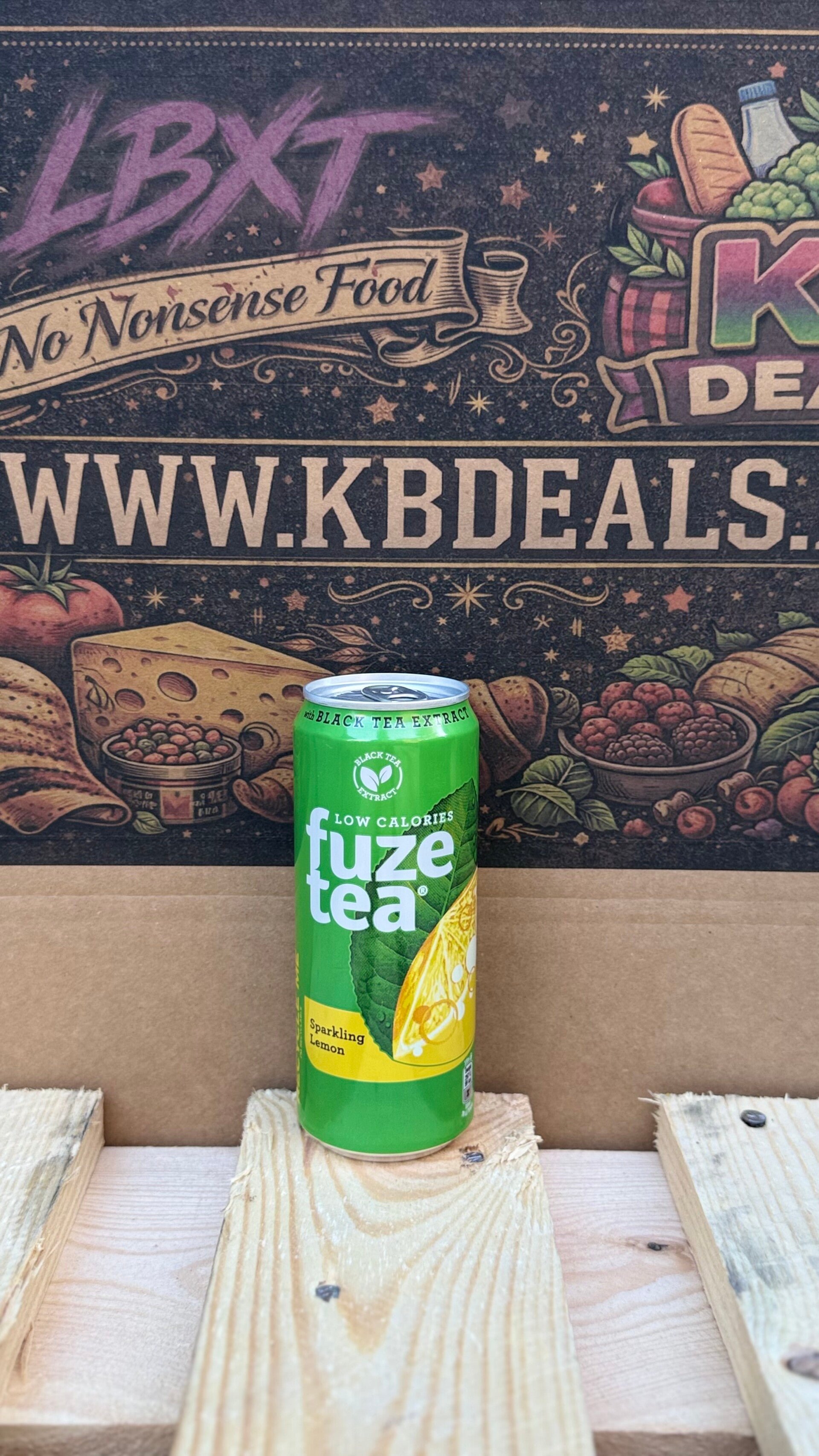 Fuze Tea: sparkling lemon 330ml [inclusief statiegeld]