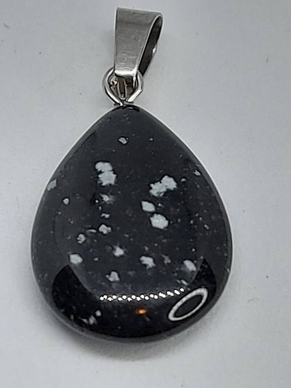 Sneeuwvlok Obsidaan druppel hanger