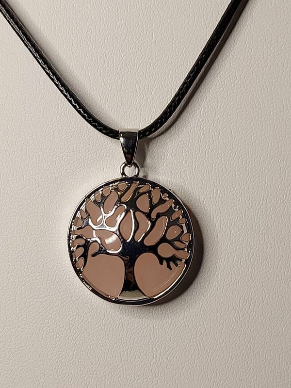 Hanger levensboom met Rozenkwarts