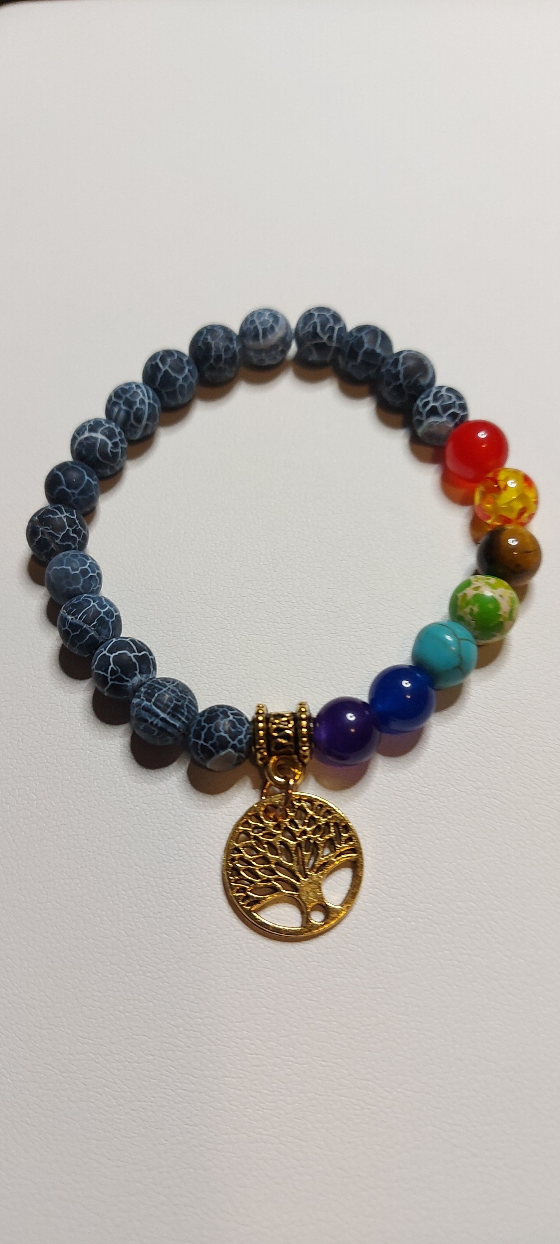 Chakra armband met Bosagaat