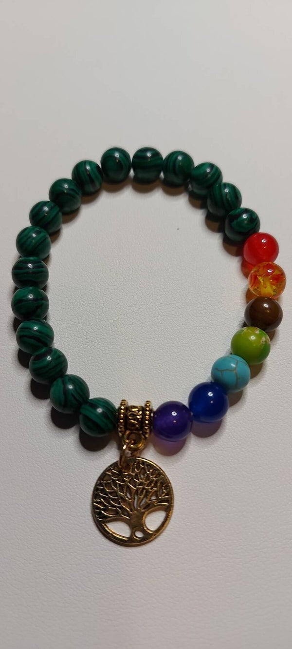 Chakra armband met Malachiet