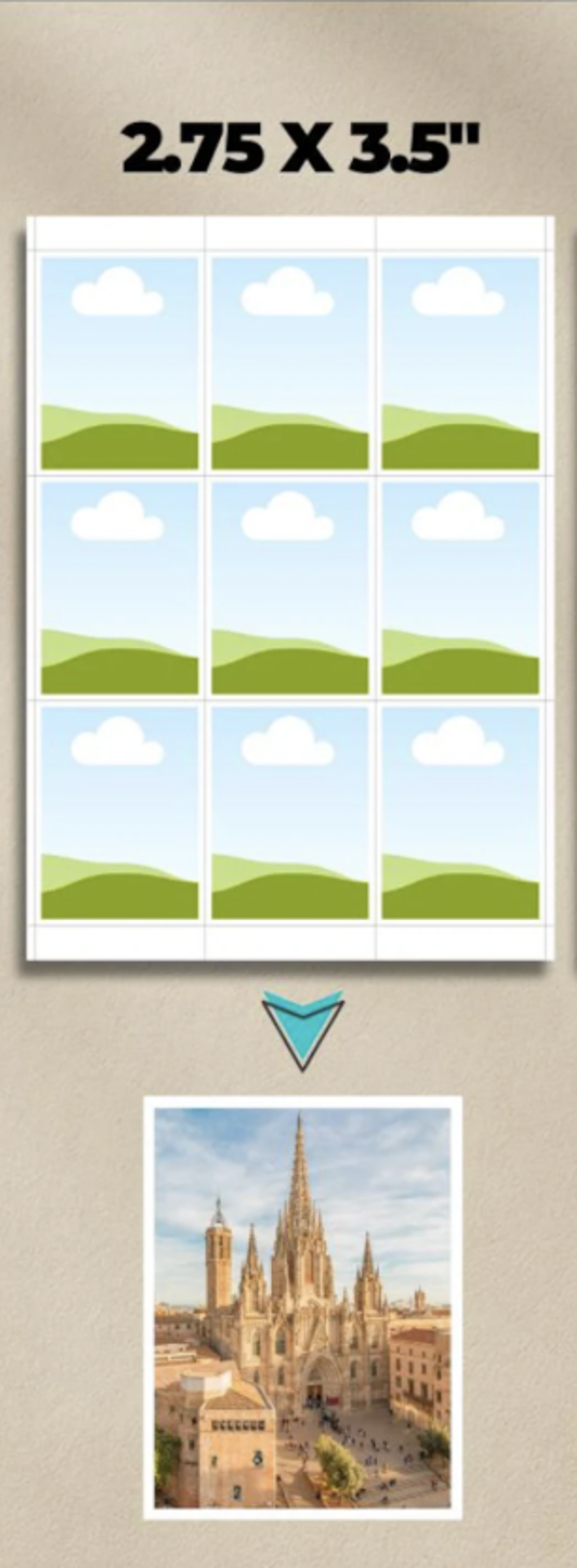 9 - 2.75inch X 3.50inch