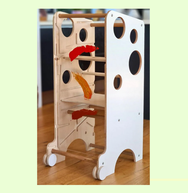 Montessori - Léiertuerm: Transparent Wand