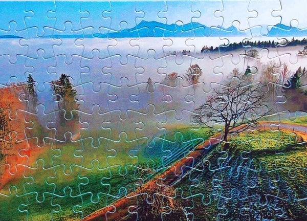 Nebelgrenze in der Kriensergg – 88-teiliges Puzzle