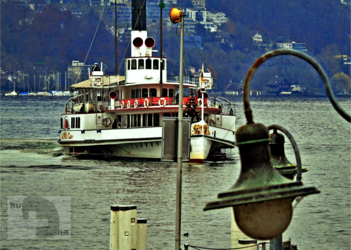 Dampfschiff Poster A4
