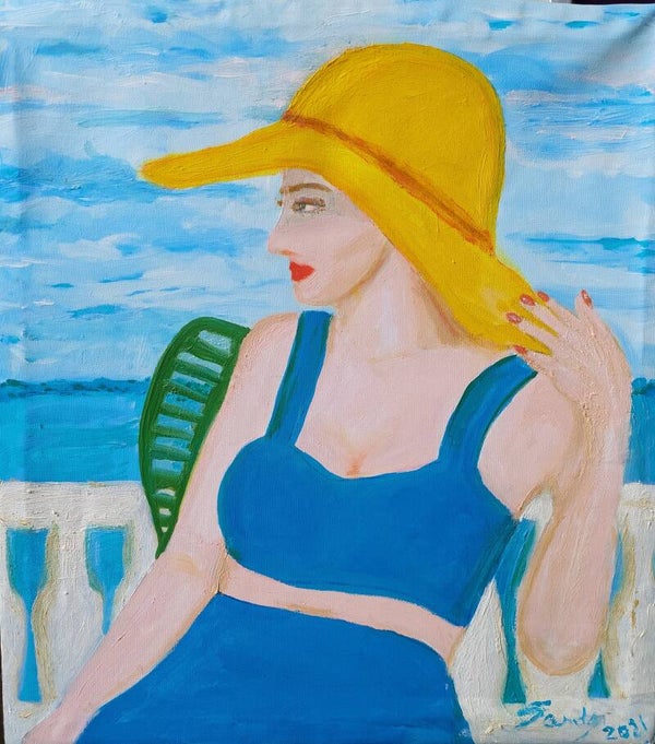 Frau in Blau A3