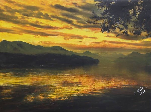 Sanfte Lichter und stille Natur