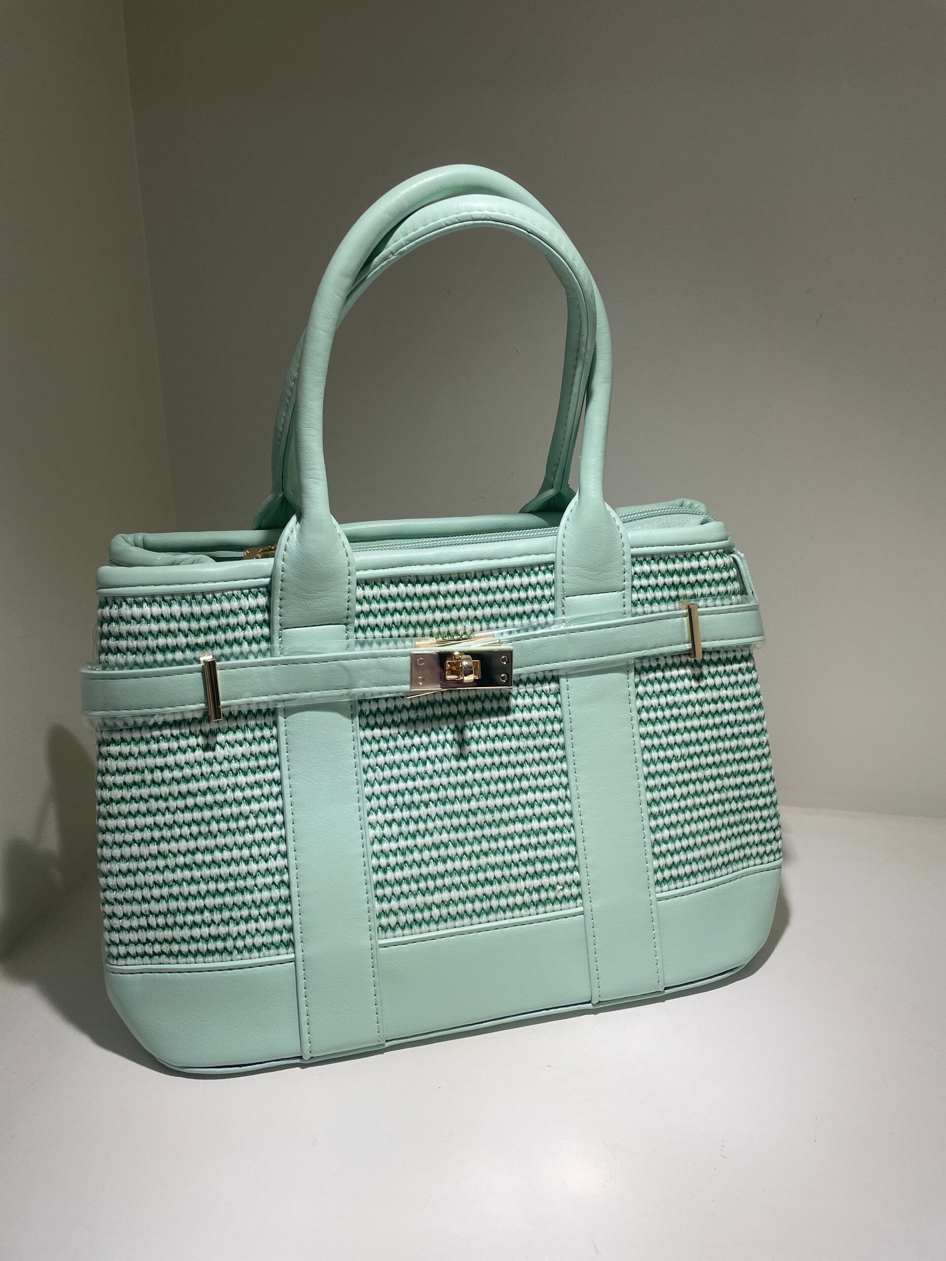 Appelblauwzeegroen handtas