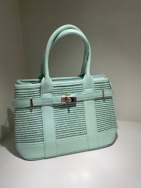 Appelblauwzeegroen handtas