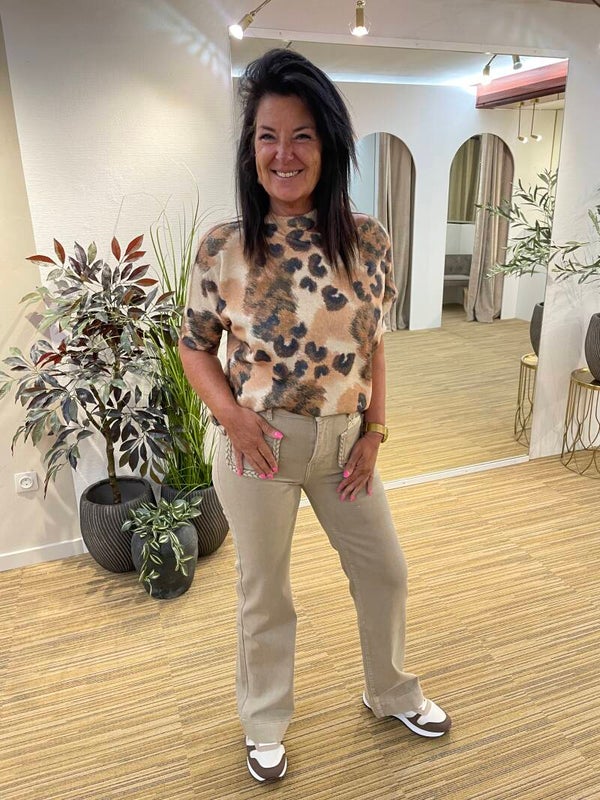 Tijger beige pulletje