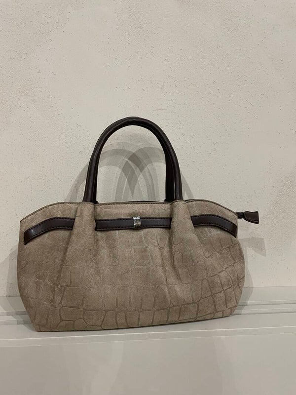 Beige kroko den tasje