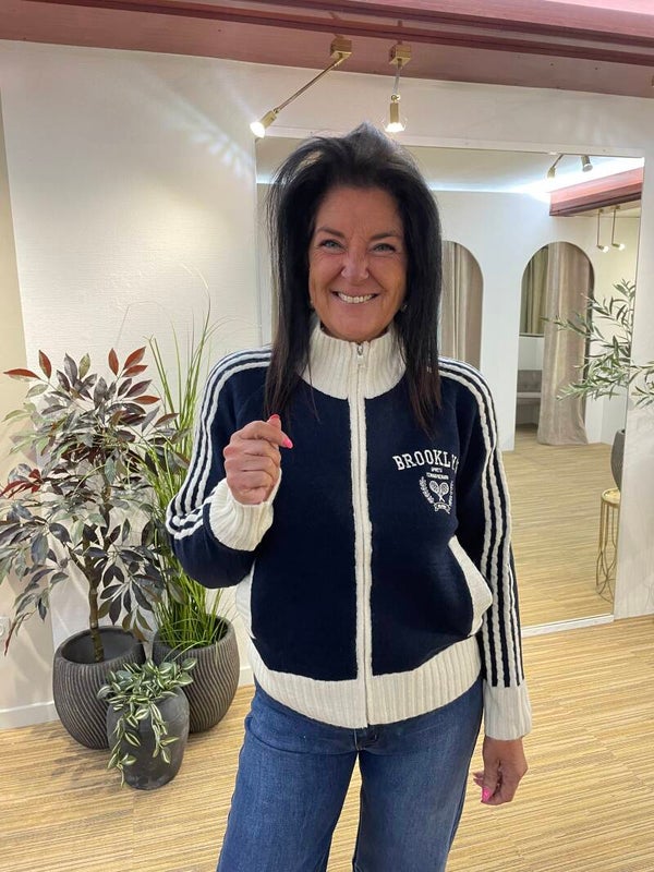 Blauw brooklyn gilet