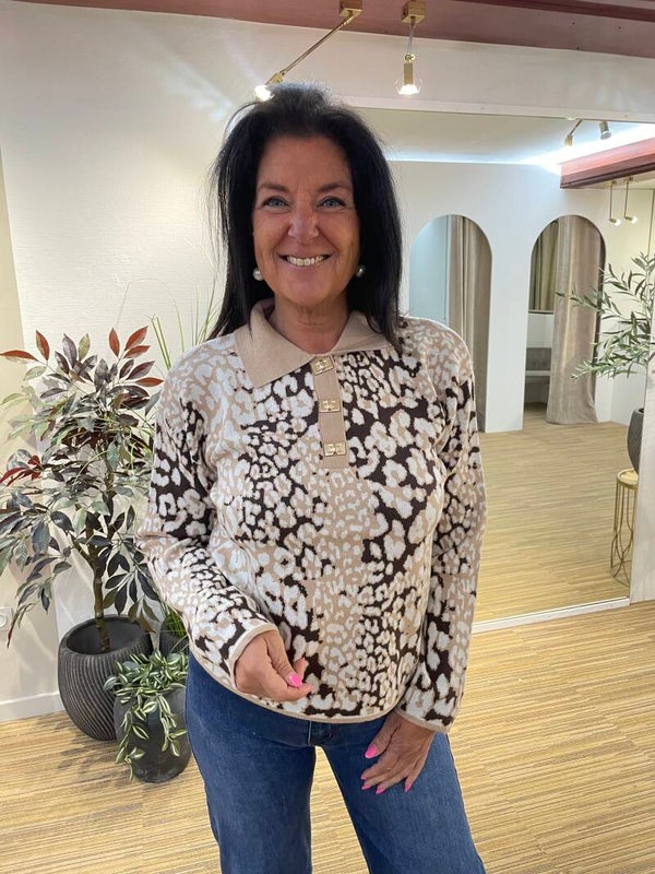 Beige tijger pul