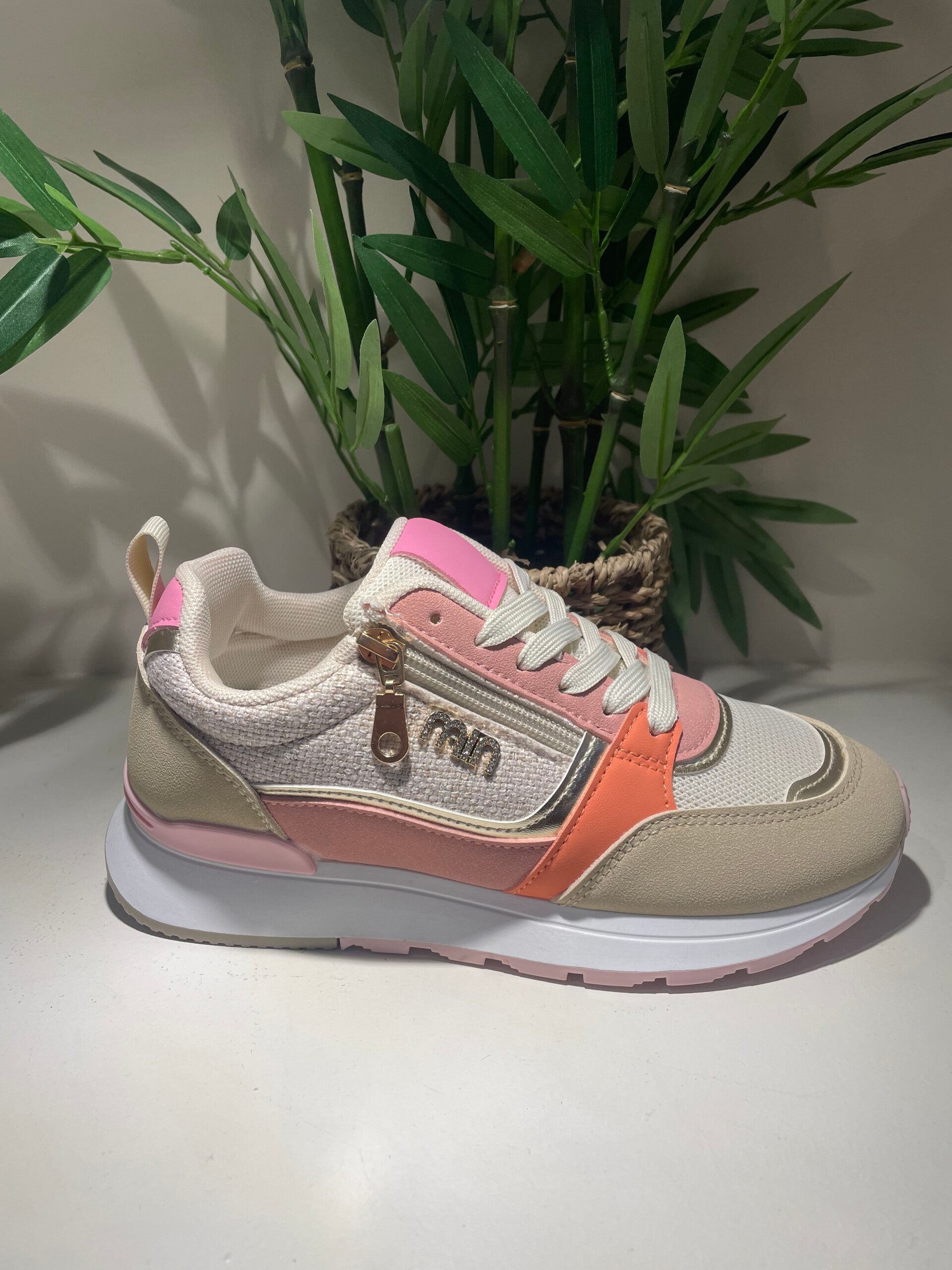 Multi sneakers met rits