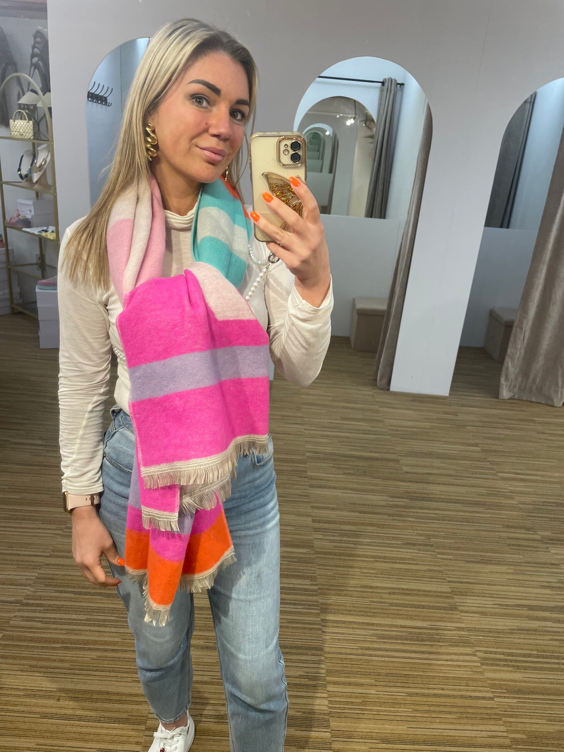 Gekleurde smile sjaal