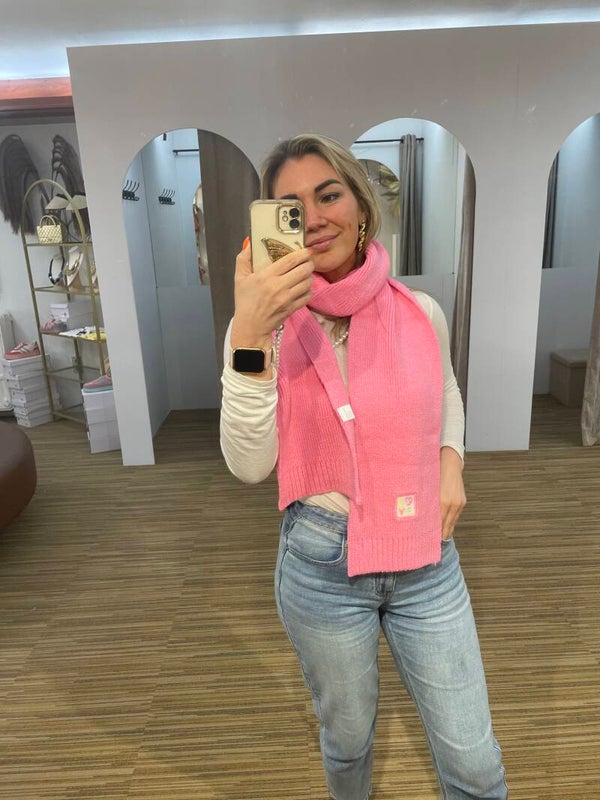 Roze sjaal love