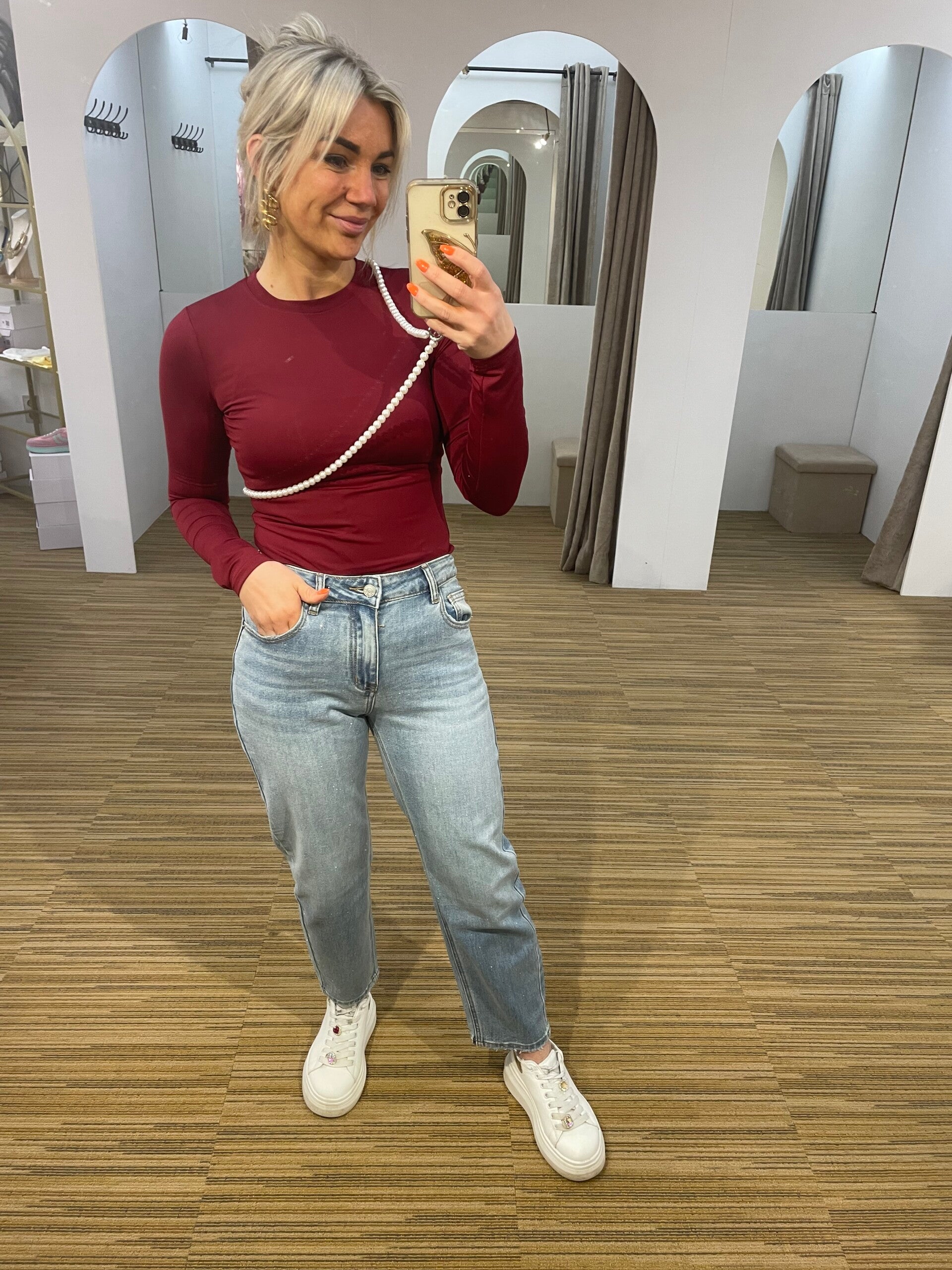 Mommy broek met lichte blinkers