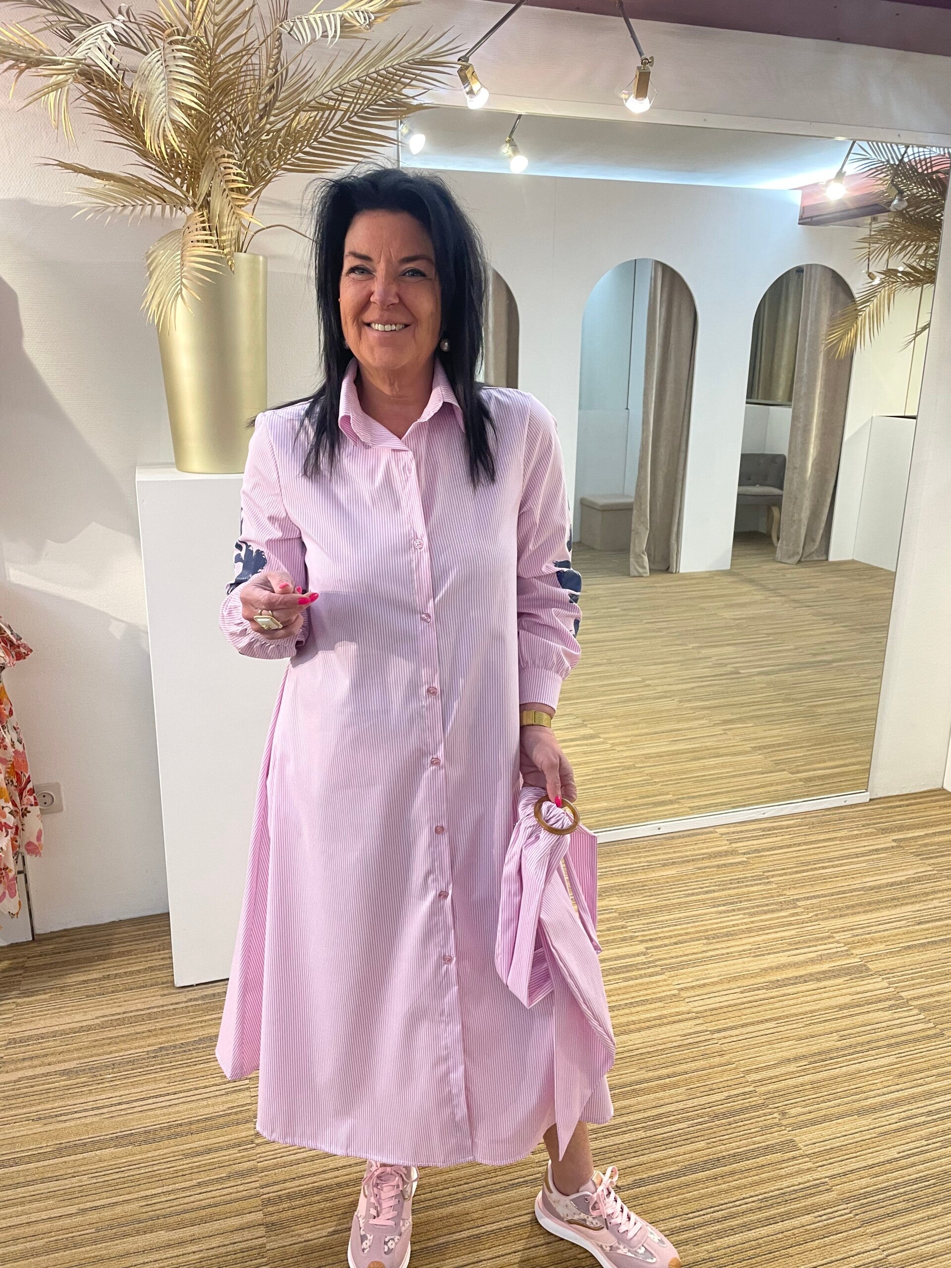 Roze gestreepte kleedje