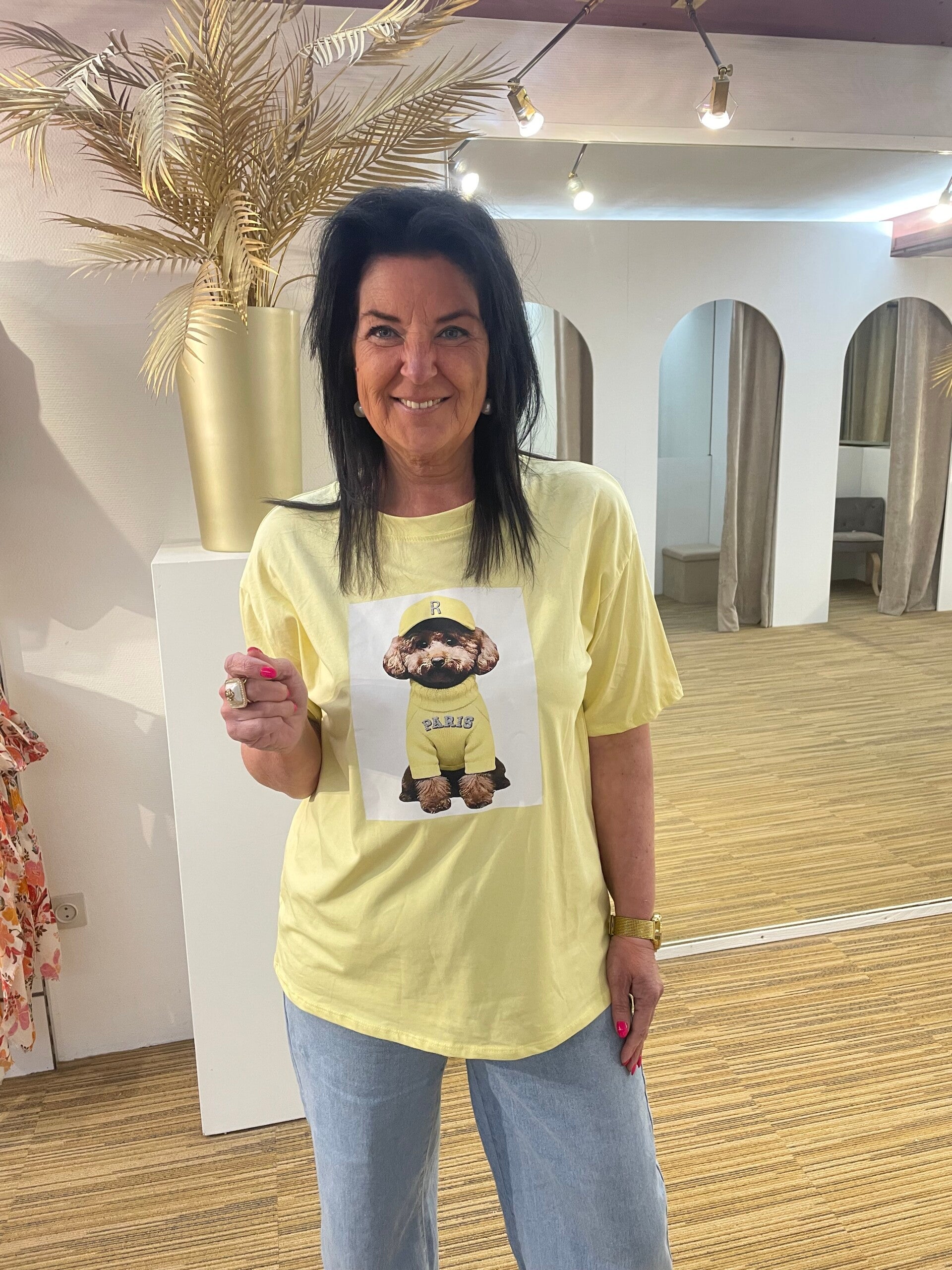 T-Shirt geel / hondje