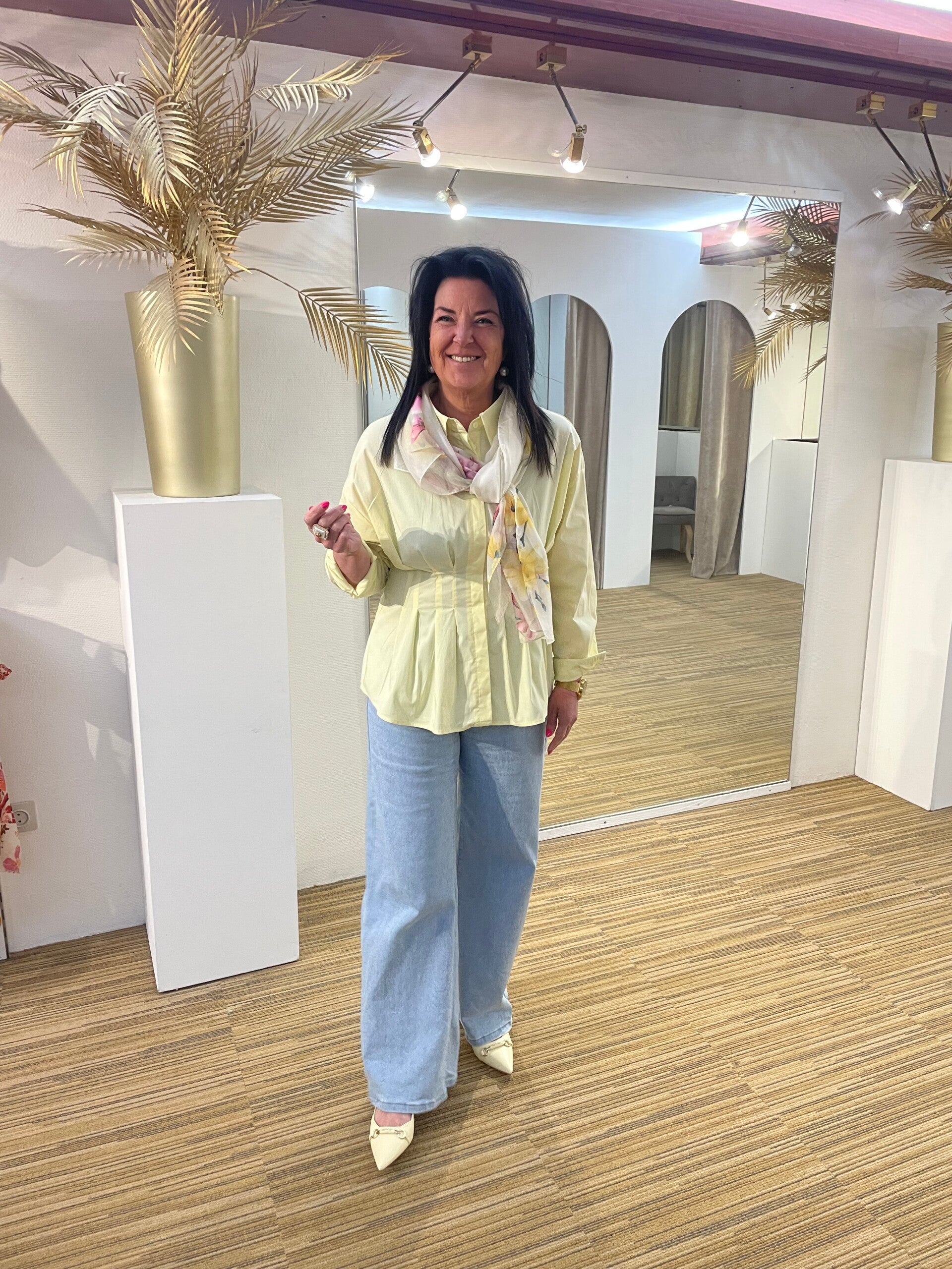 Geplooid Geel bloesje