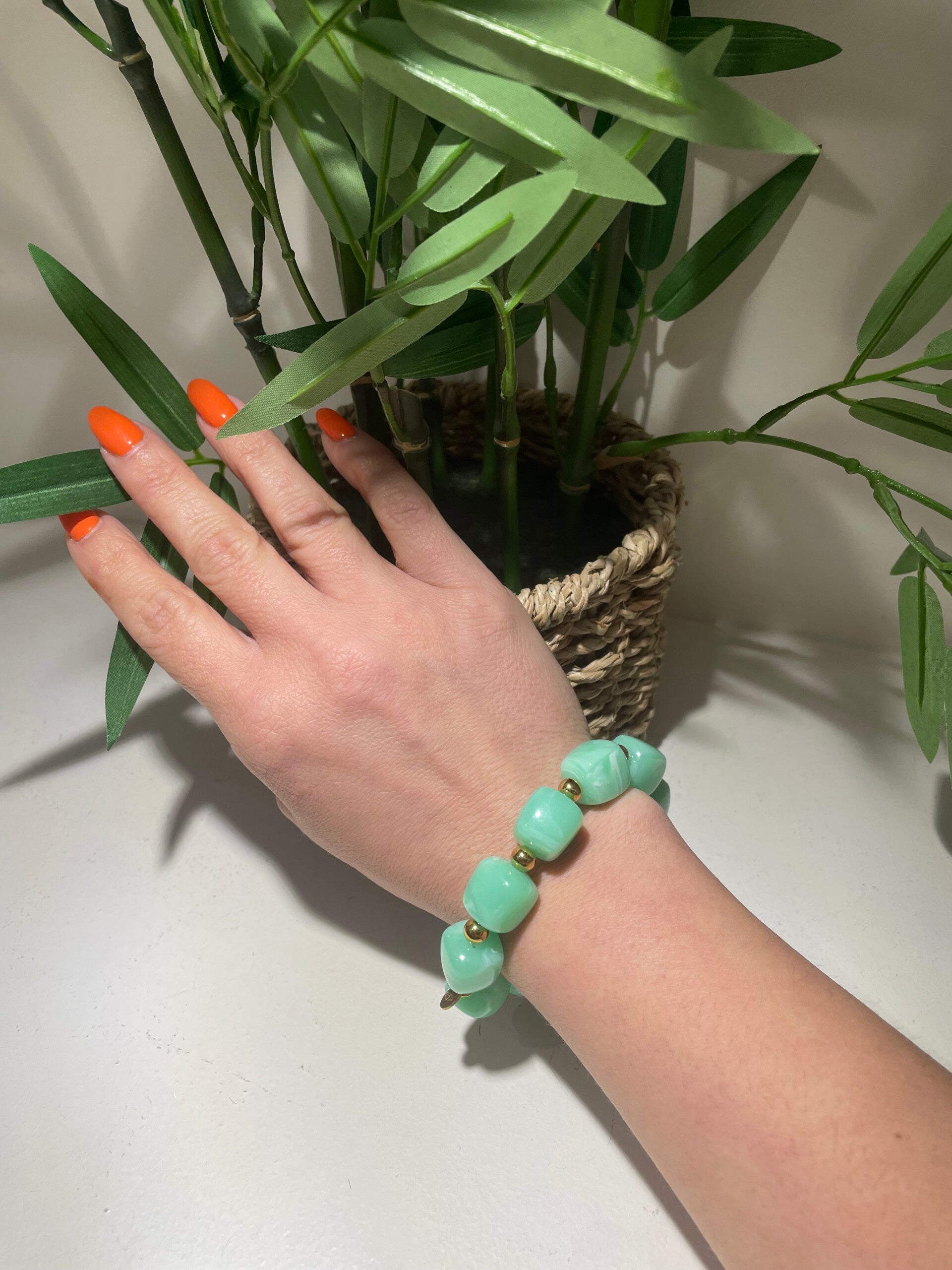 Appelblauwzeegroen armbandje