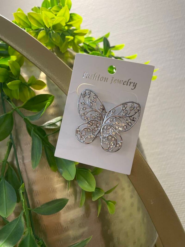 Magneet zilver vlinder