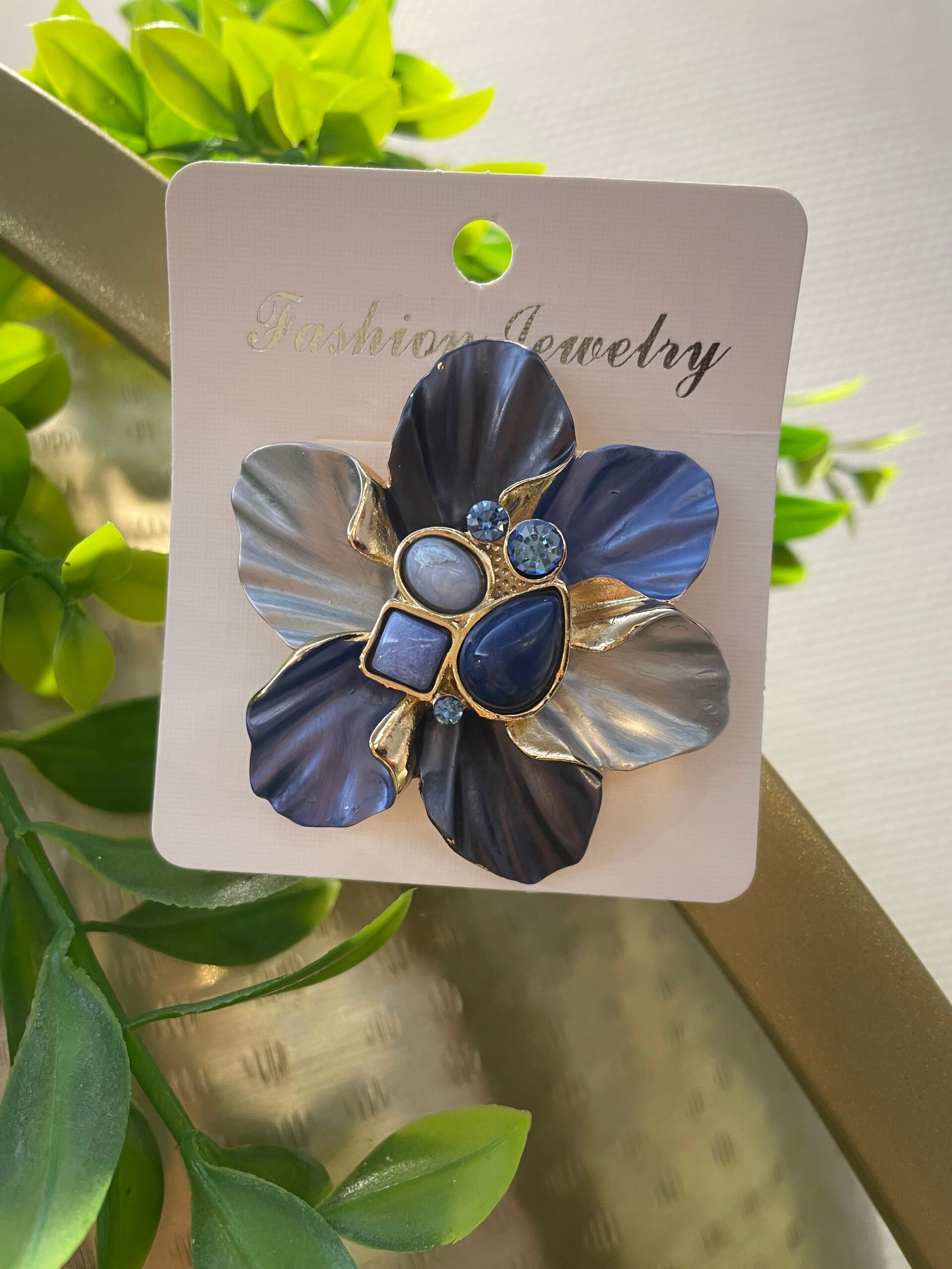 Magneet blauwe bloem