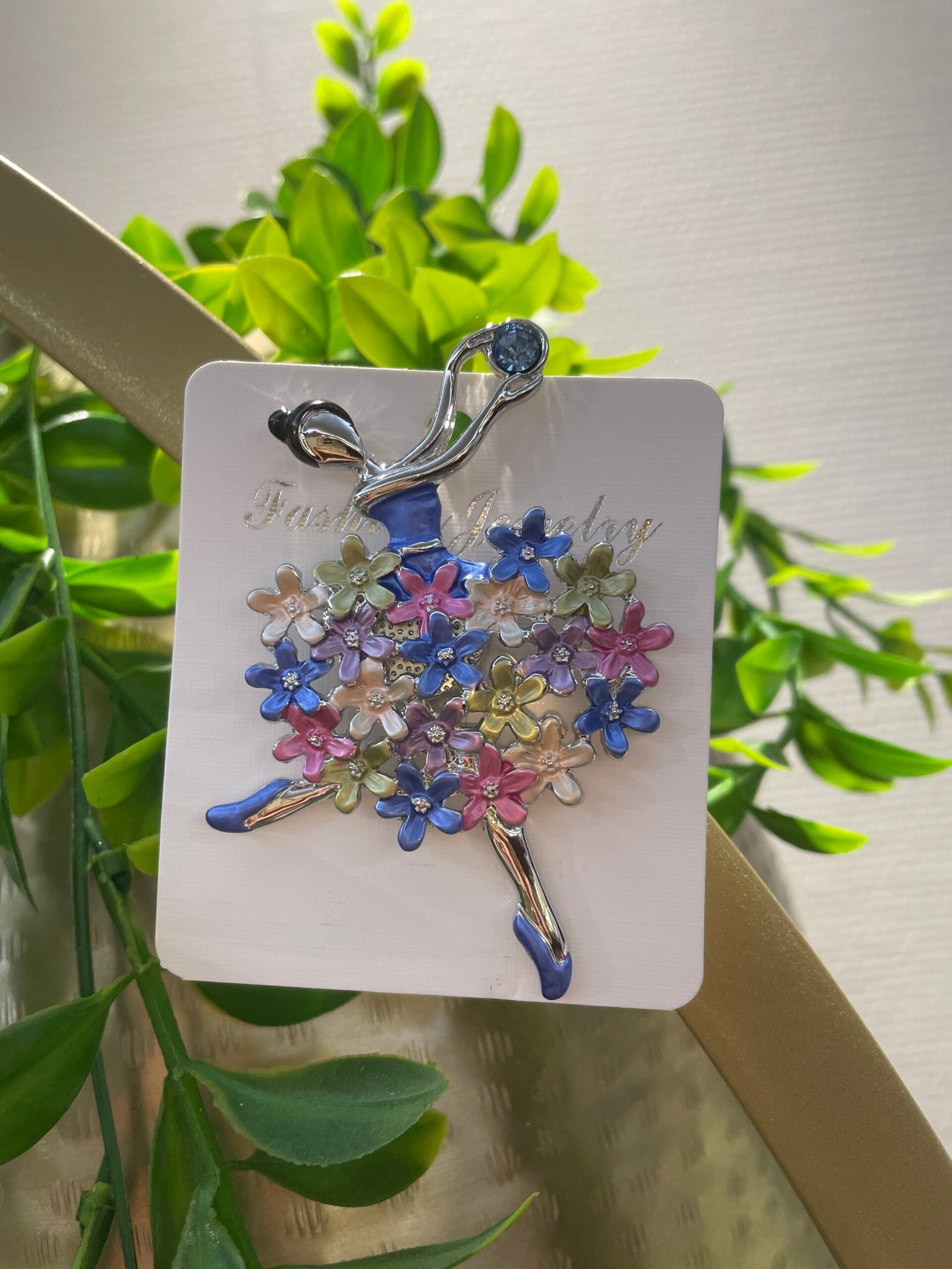 Magneet balarina blauw