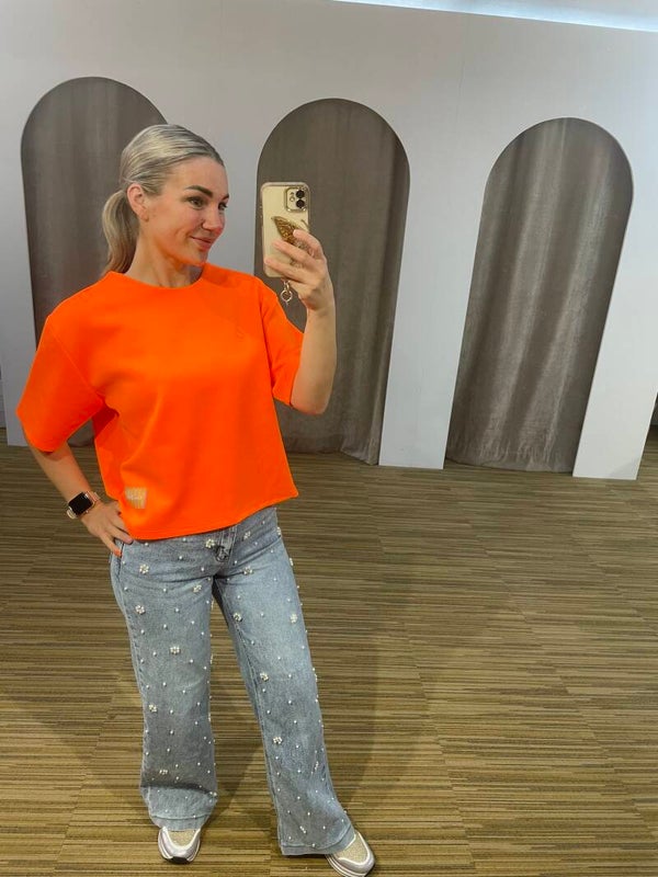 Fluo oranje t-shirt
