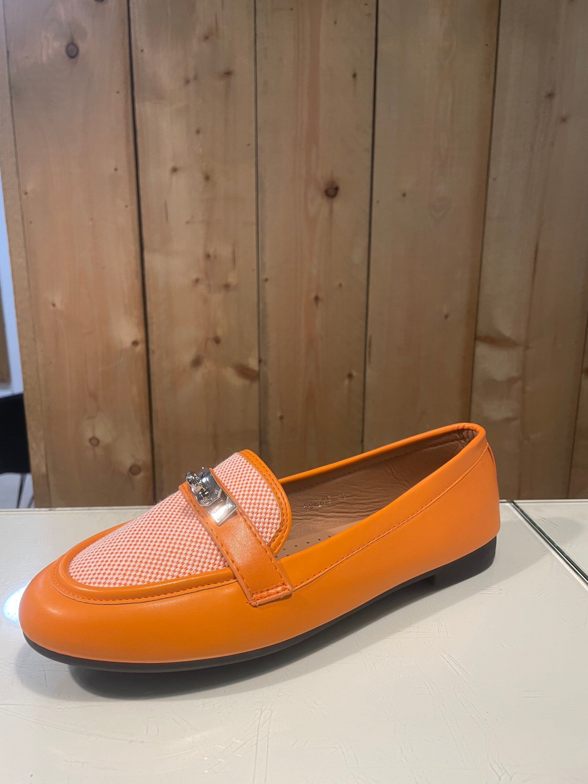 Oranje mocassins