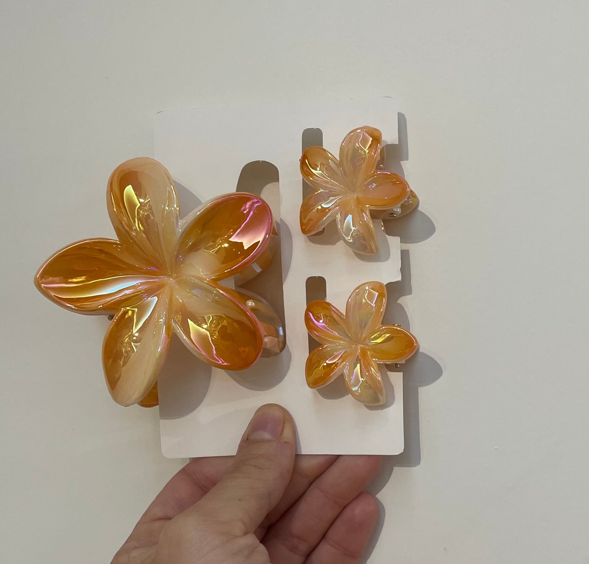 Haarspeld klein en groot Oranje
