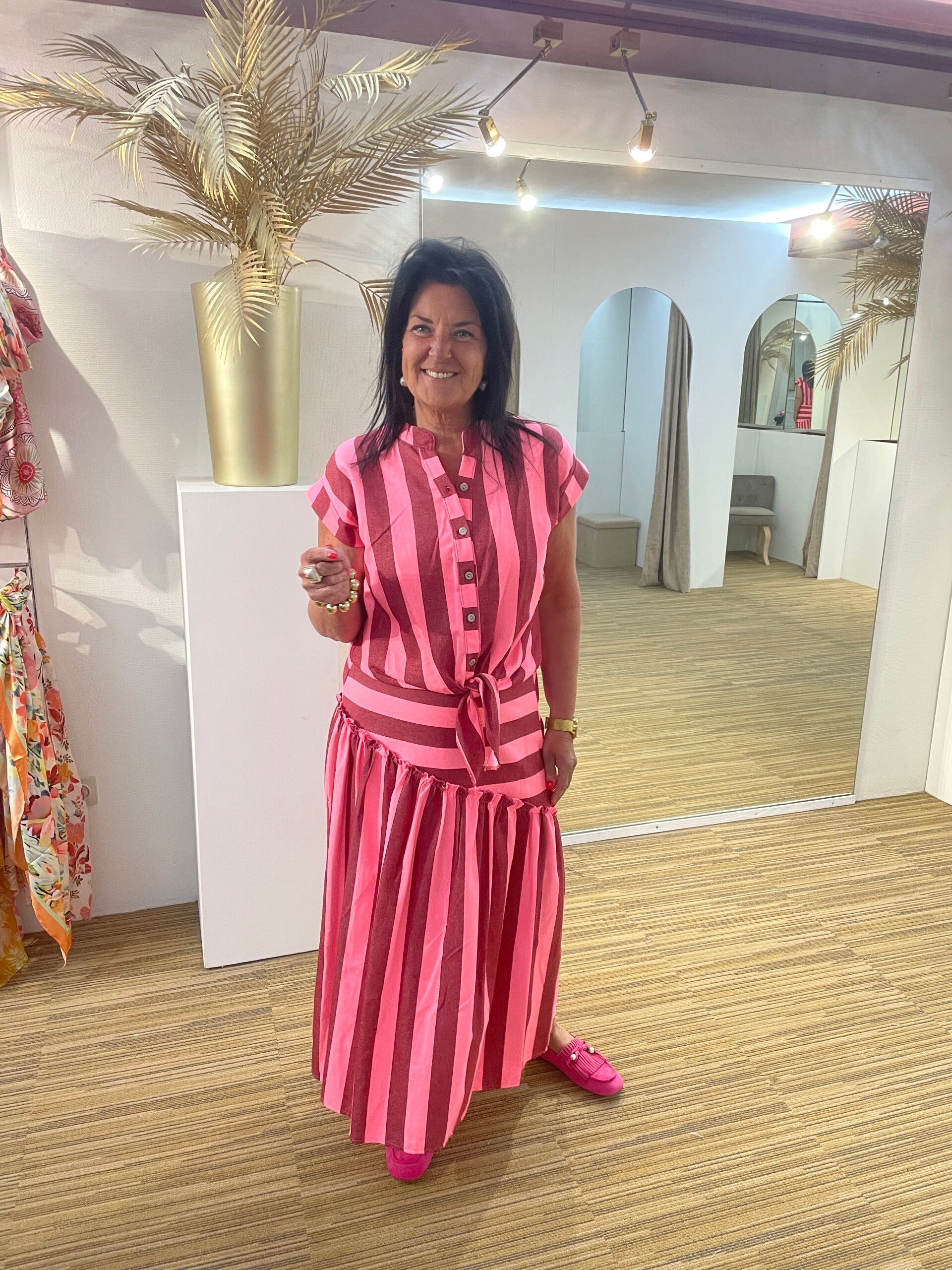 Licht roze setje rok+bloesje