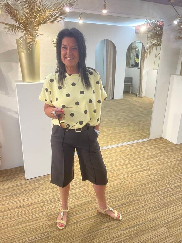 Tshirt met rekker ( bollen) Geel