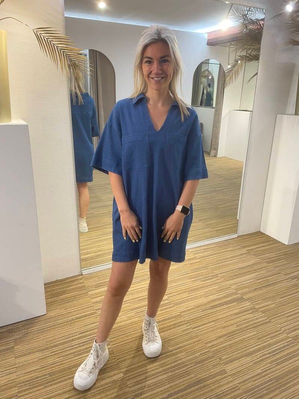 Kort jeans kleedje