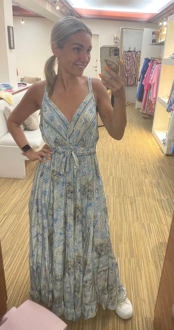 Ibiza kleedje blauw