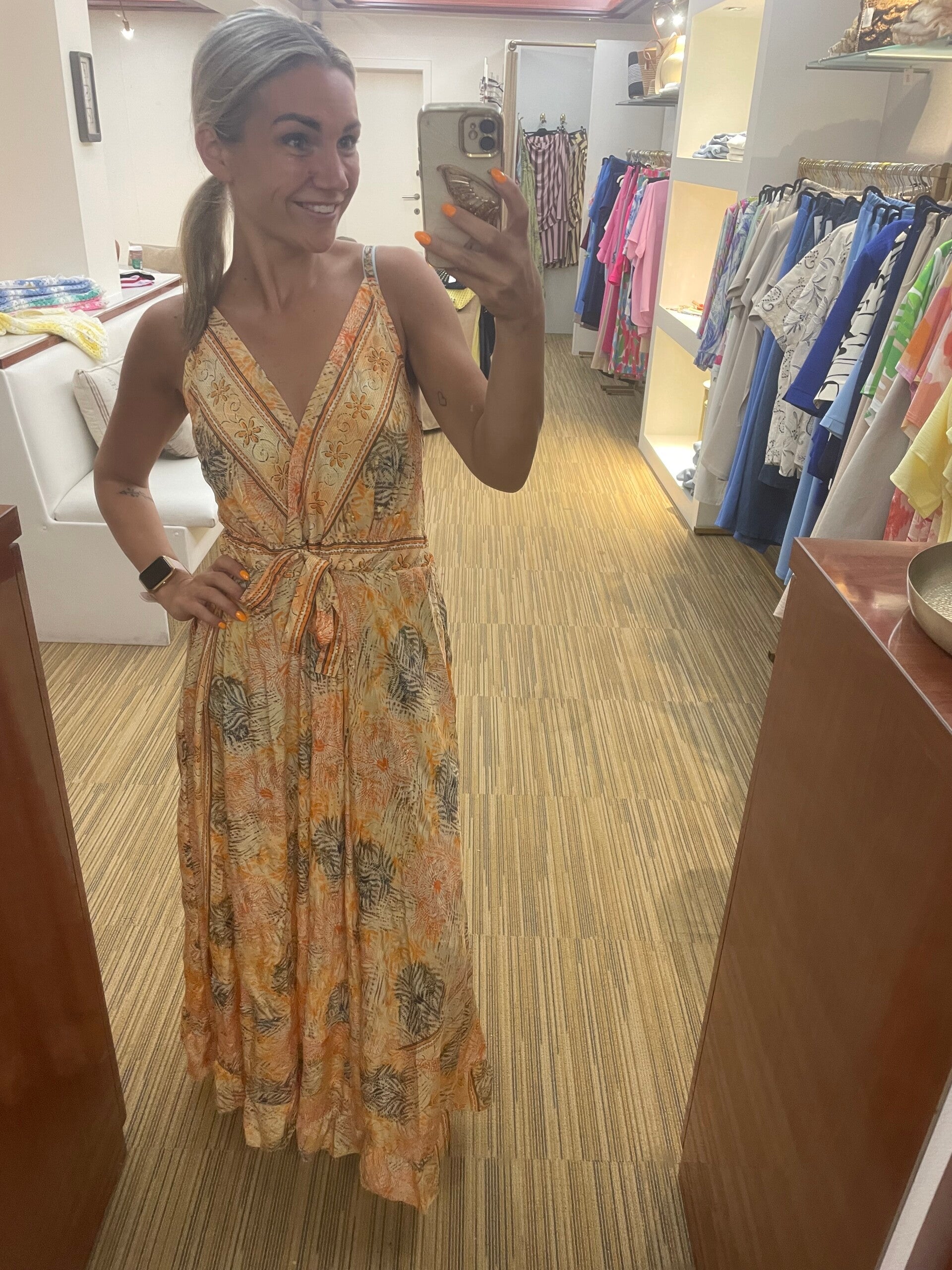 Ibiza kleedje oranje