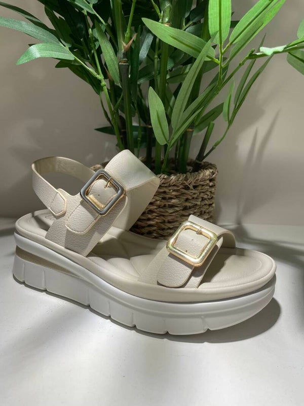 Beige instapper