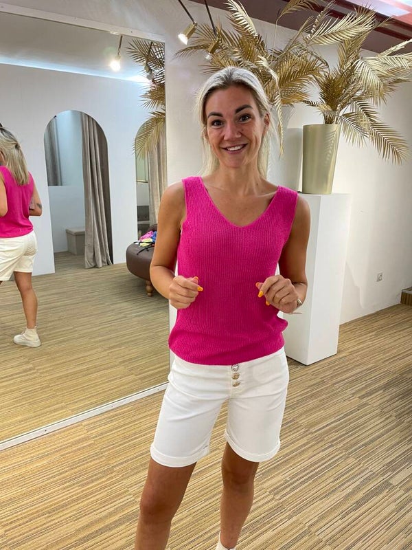 Losse top fushia