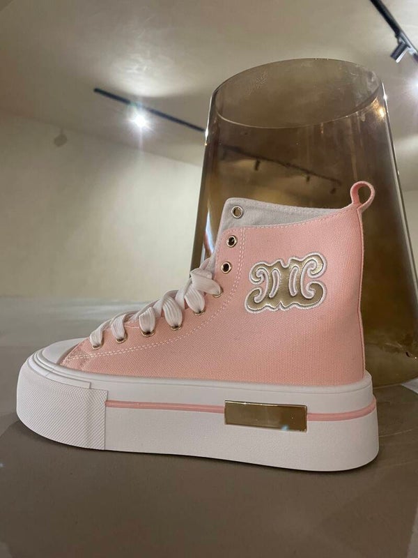 Roze hoge sneakers
