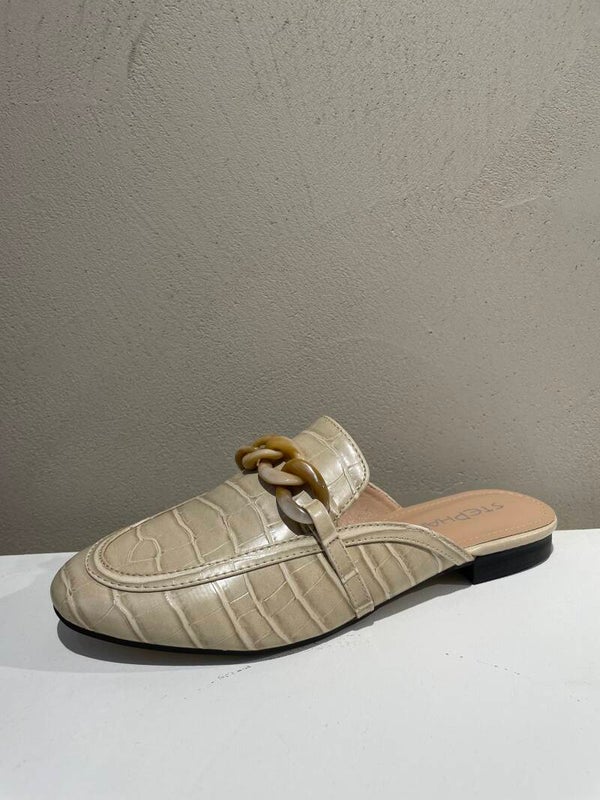Beige instapper